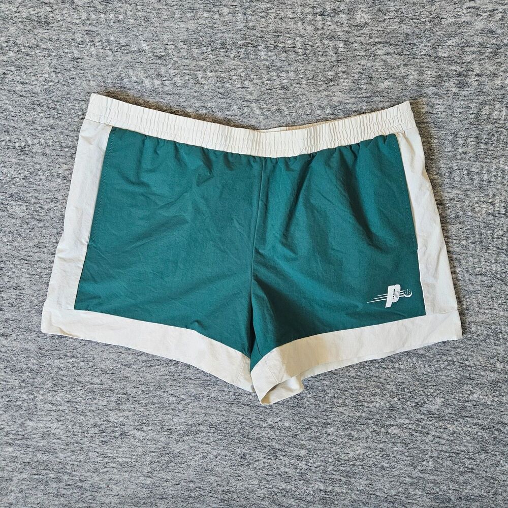 Prince Pickleball Women's Size XXL 2XL Mid-Rise Woven Shorts 4" Green Tennis EUC